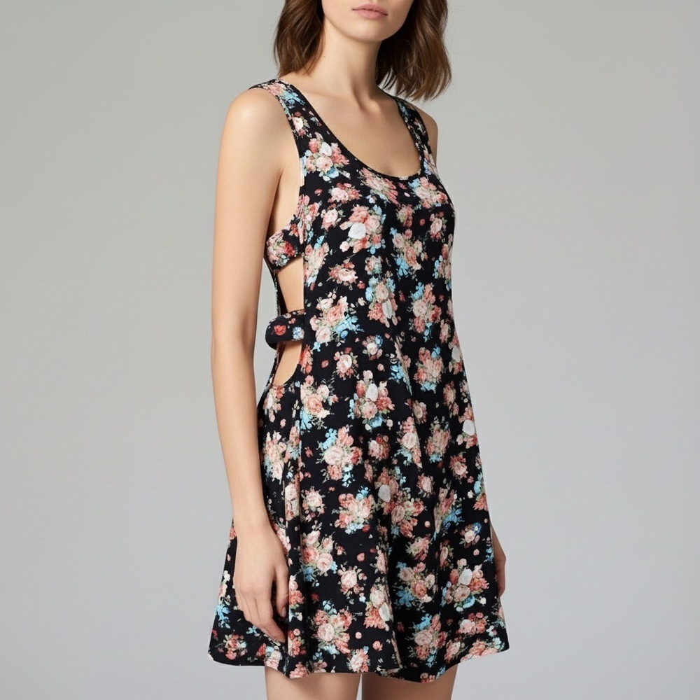 NWT Under Skies Floral Printed Dress S